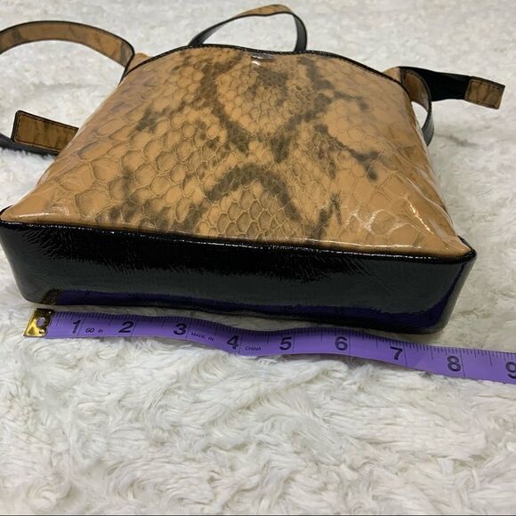 🆕 Lodis Alexandria Paola Messenger Crossbody Snakeskin Print Bag - Picture 13 of 15